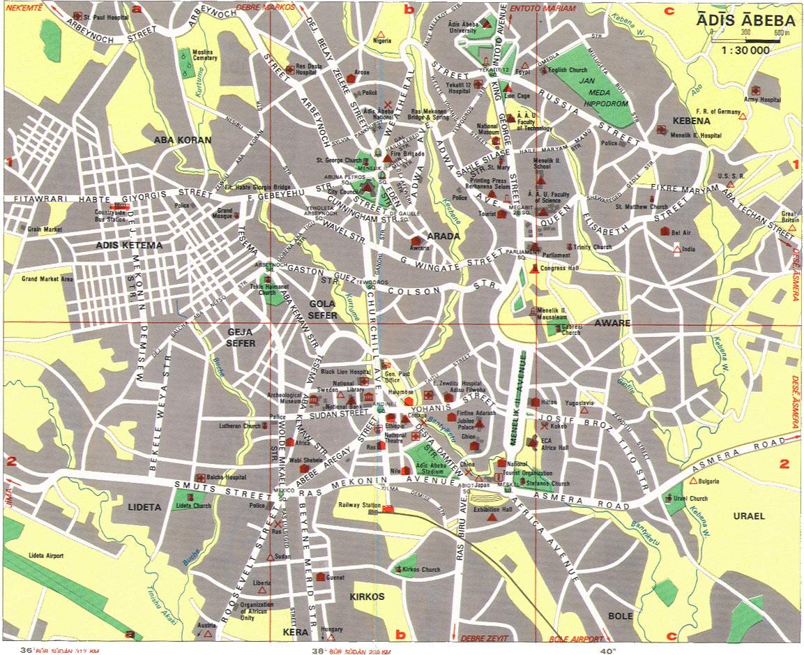 Mapa de atrações de Varsóvia 