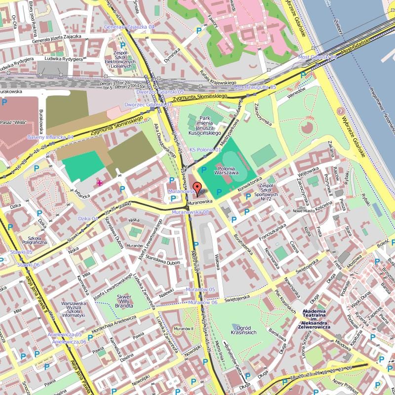 Mapa da cidade velha de Varsóvia, polónia