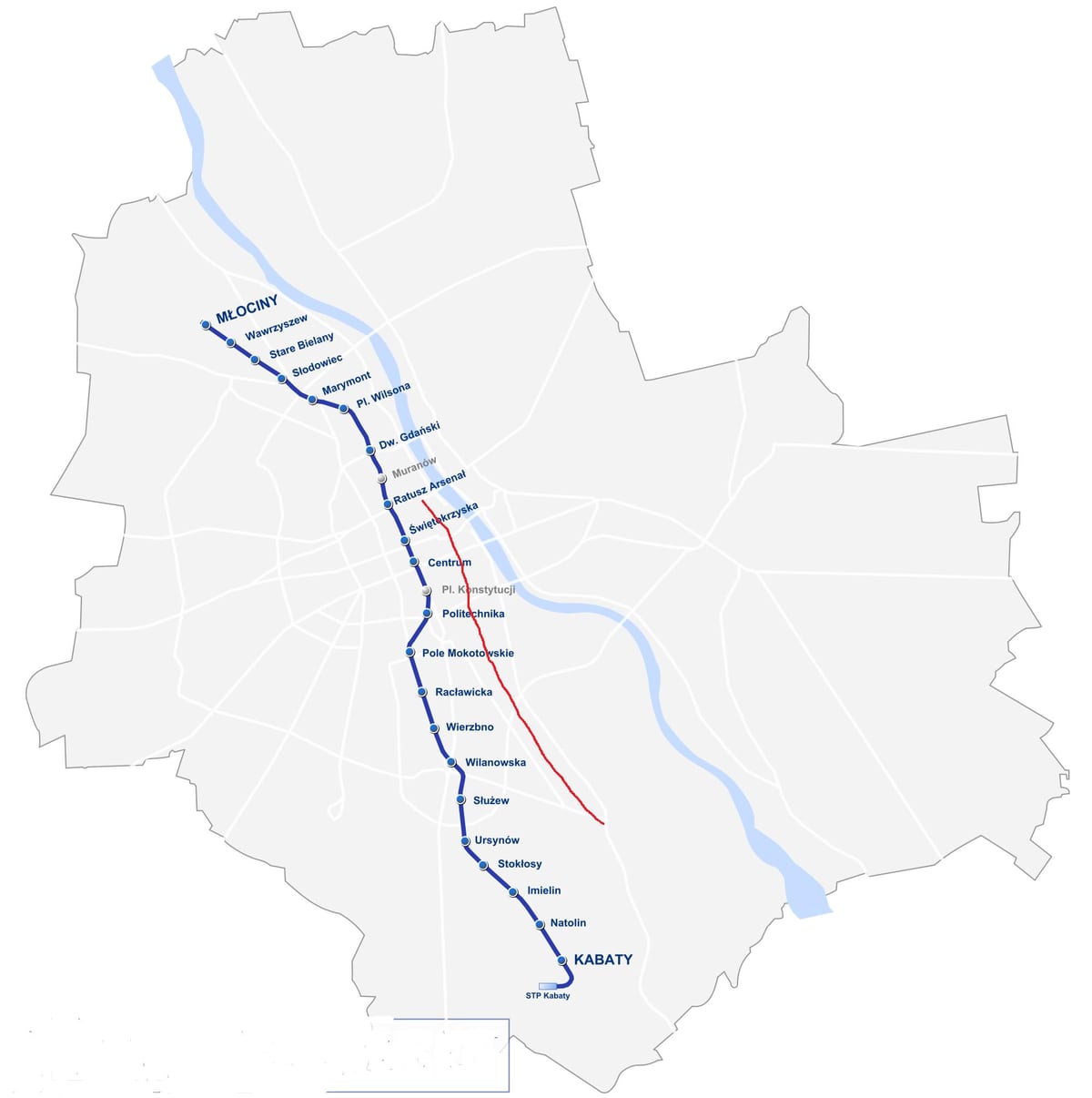 Mapa de Varsóvia, a royal route 