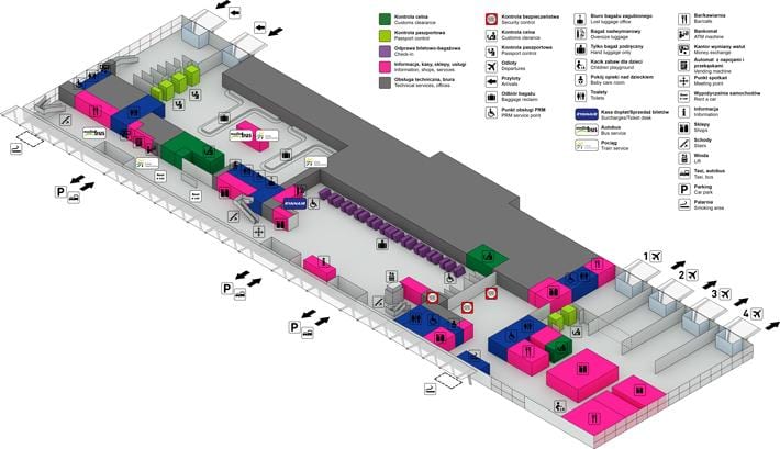 Mapa de Varsóvia modlin