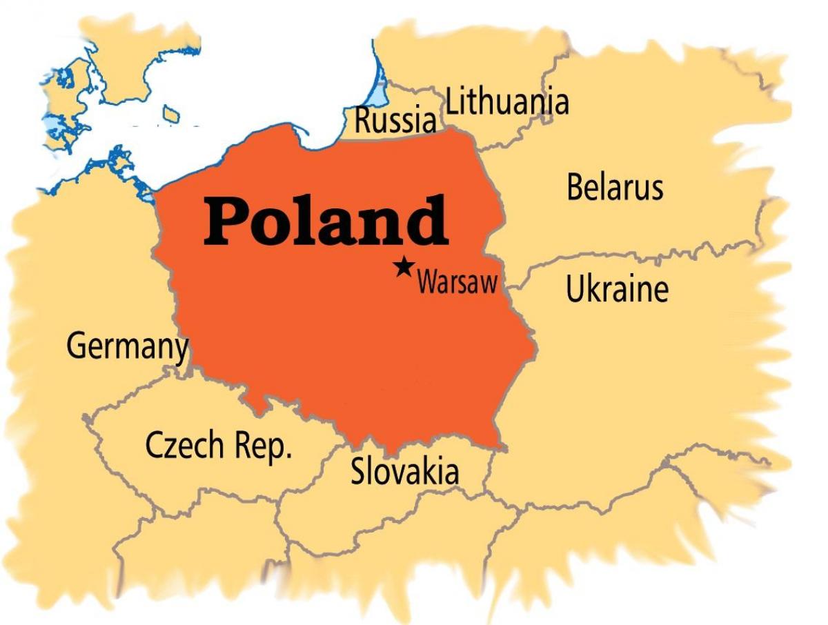 polónia capital mapa