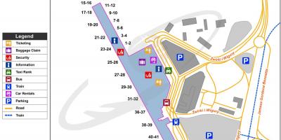 Aeroporto Frederic chopin mapa