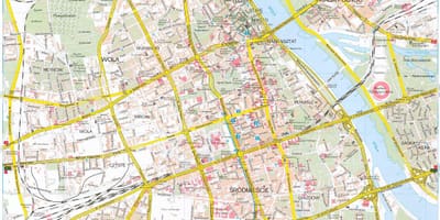 Varsóvia, na polônia mapa