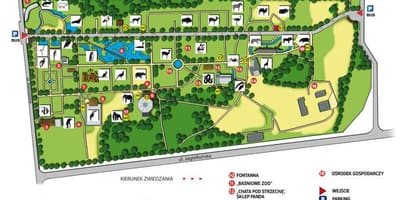 Mapa do jardim zoológico de Varsóvia 