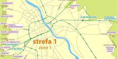 Varsóvia zona 1 mapa