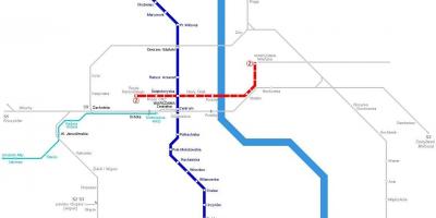 Mapa do metro de Varsóvia